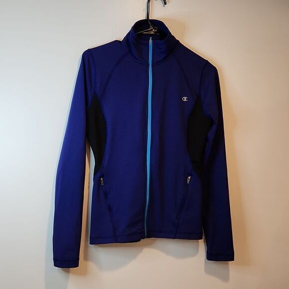 Champion Long Sleeve Full Zip Windbreaker Jogging Jacket Women's Size S/P NICE!! - Picture 2 of 10